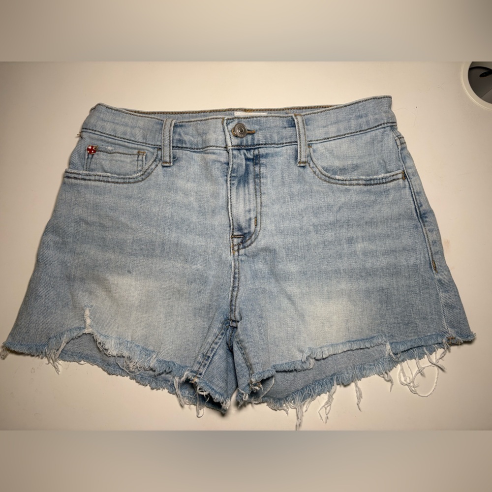 Hudson Gracie Light Wash Mid Rise Denim Shorts Women 27
